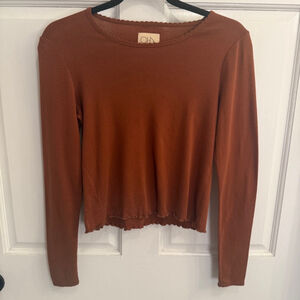 Women's Chaser Long Sleeve Shirt, Size S, Rust